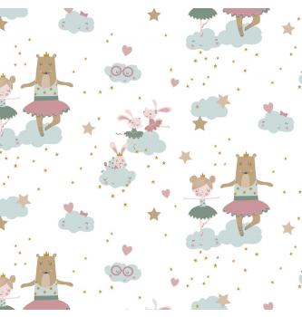 GOTS Poplin Prikupne balerine | bela | 100%CO