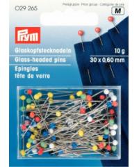 PRYM Bucike s stekleno glavo | pisane | 0,60x30mm | 10g 029265