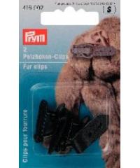 PRYM Zaponka za krzno | črna | 2kos 416502