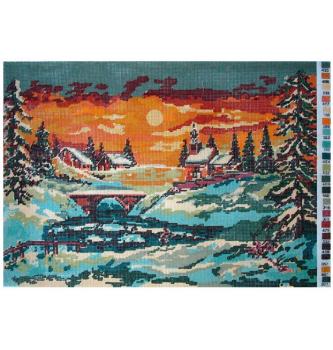 Gobelin set Zimska večerna zarja | 52x37cm