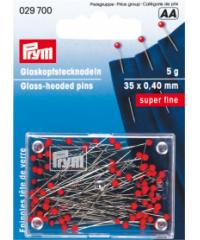 PRYM Bucike s stekleno glavo | tanke | 0,4x35mm | 5g 029700