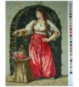 Gobelin set Dekle s kavo | 40x54cm