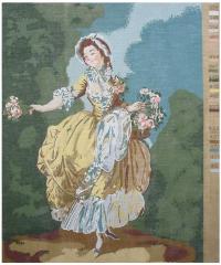 UNITAS Gobelin set Dekle s cvetjem | 30x39cm 190001