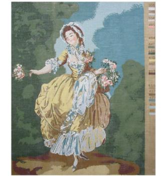 Gobelin set Dekle s cvetjem | 30x39cm