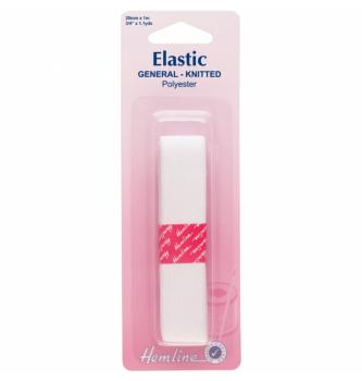 Elastika 20mm, 1m, bela