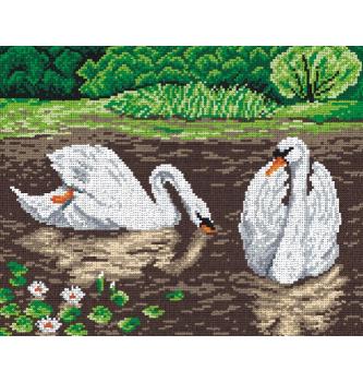 Gobelin Laboda v jezeru | 30x40cm