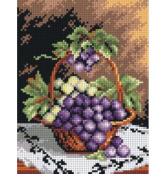 Gobelin Grozdje v košari | 18x24cm