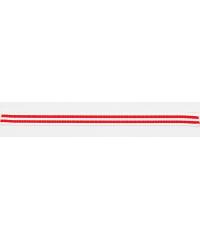 RICO Design Okrasni trak | 141 | belo-rdeče črte | 10mm x 2m 7004.50.70